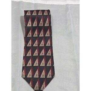 FERRELL REED Redwood & Ross Tie Geometric ALL SILK Handmade USA 57"x4"